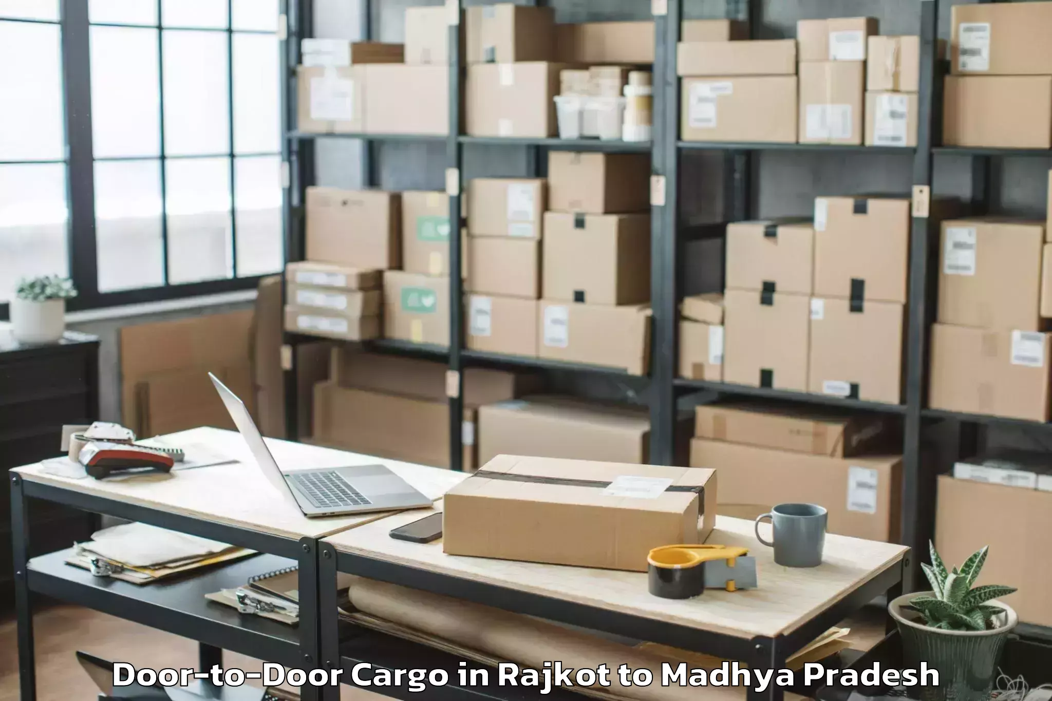 Hassle-Free Rajkot to Oriental University Indore Door To Door Cargo